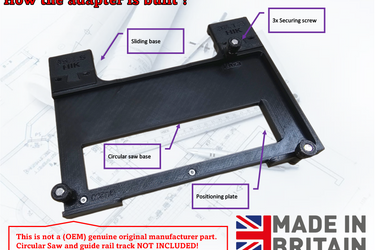Hikoki C18DSL circular saw adapter guide rail base compatible with HIKOKI guide rail track