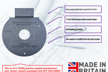 Bosch POF1200 POF1400 router adapter guide rail TRIMMER base compatible with BOSCH MAFELL guide rail track