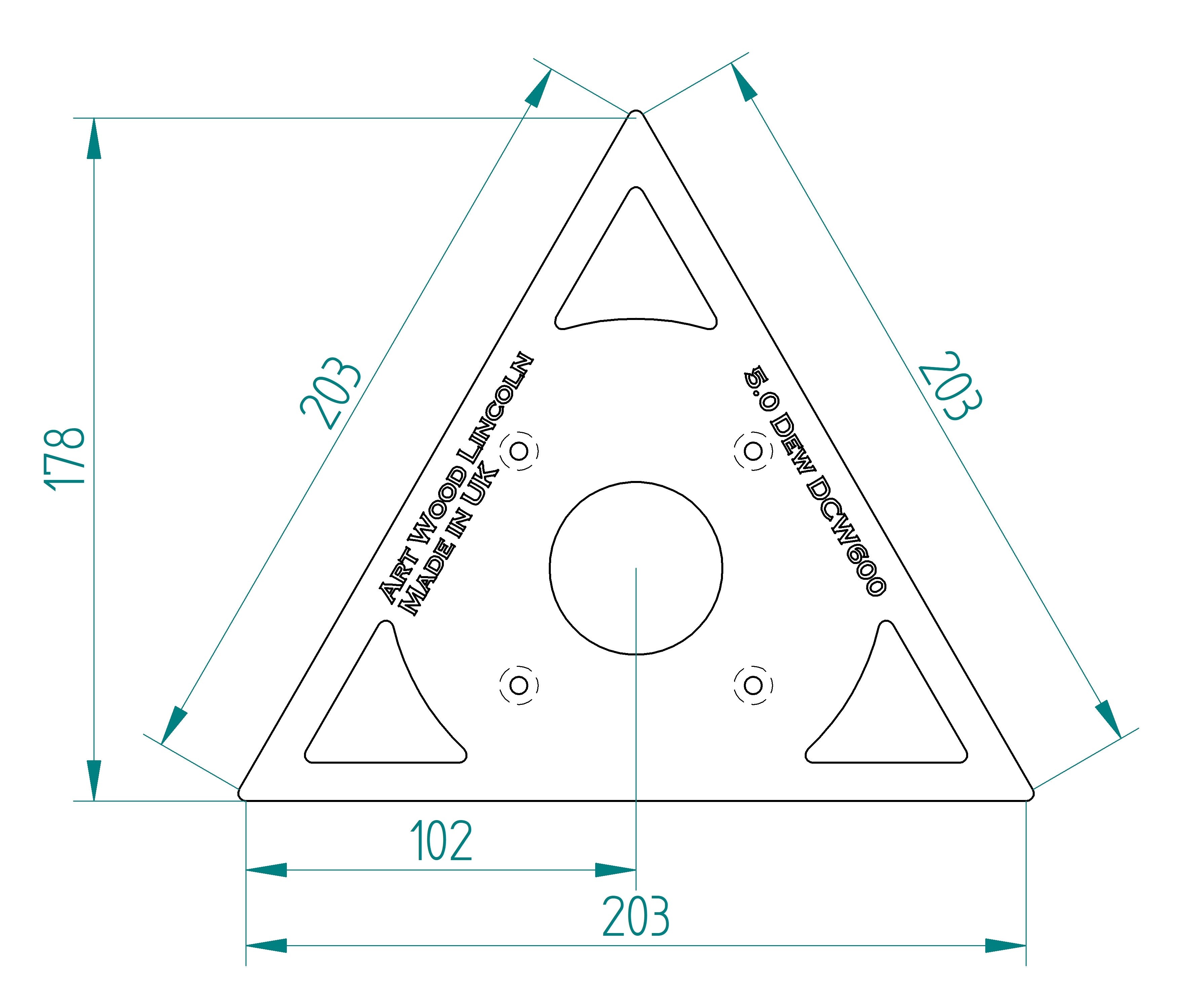 Triangle Router White Dewalt DCW600 DCW604 D26200 Triangular Triangle trim router sub-base d ...