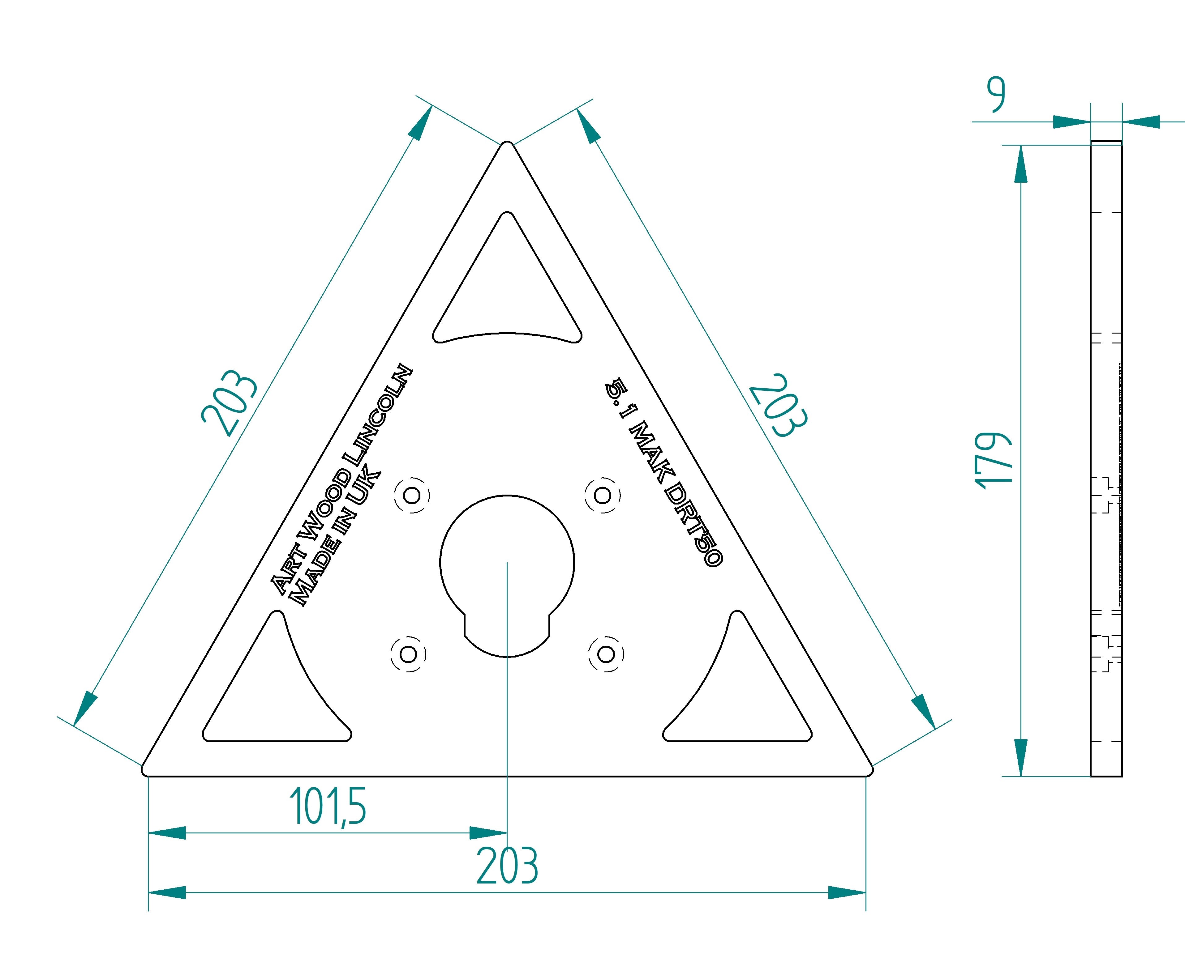 Triangle Router White Bosch GKF18V-8 Triangular Triangle trim router sub-base door pattern ...