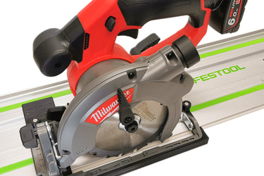Milwaukee M12CCS44 2530-20 circular saw adapter guide rail base compatible with FESTOOL guide rail track