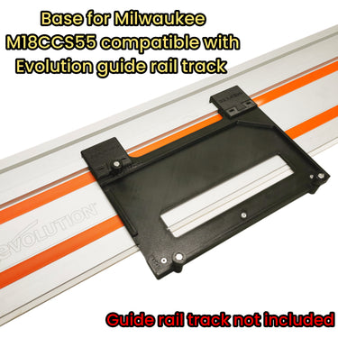 Milwaukee M18CCS55 2730-20 circular saw adapter guide rail base compatible with EVOLUTION guide rail track