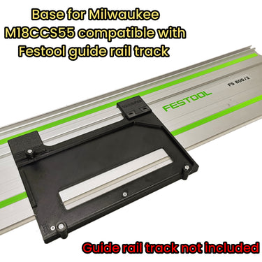 Milwaukee M18CCS55 2730-20 circular saw adapter guide rail base compatible with FESTOOL guide rail track