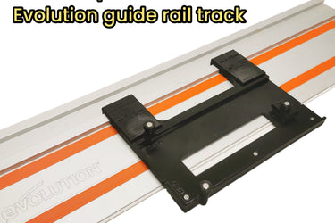 Dewalt DCS571 circular saw adapter guide rail base compatible with EVOLUTION guide rail track