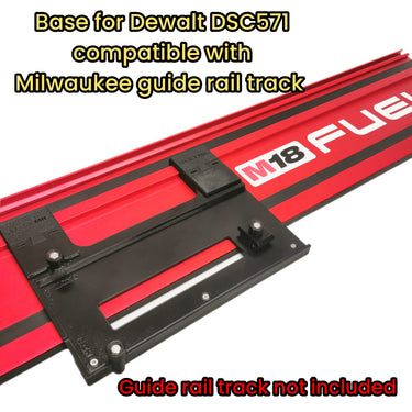 Dewalt DCS571 circular saw adapter guide rail base compatible with MILWAUKEE guide rail track