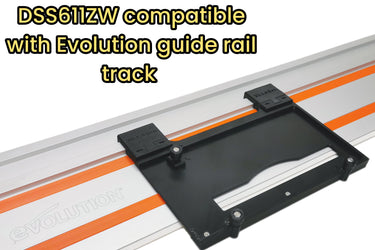 Makita BSS610Z DSS610Z DSS611Z circular saw adapter guide rail base compatible with EVOLUTION guide rail track