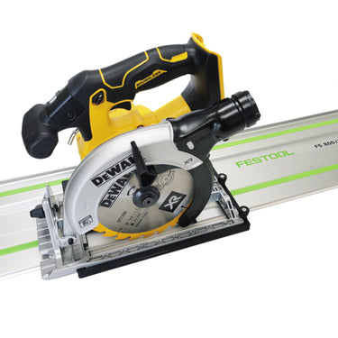 Dewalt DCS391 DCS565 circular saw adapter guide rail base compatible with FESTOOL guide rail track