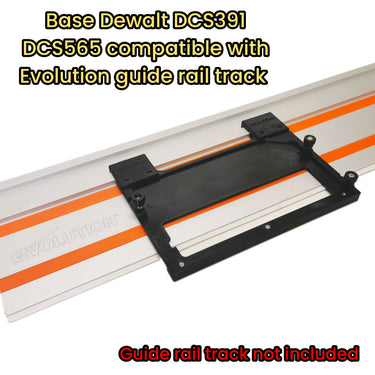 Dewalt DCS391 DCS565 circular saw adapter guide rail base compatible with EVOLUTION guide rail track