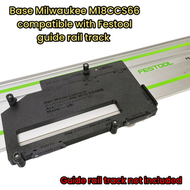 Milwaukee M18CCS66 2732-20 circular saw adapter guide rail base compatible with FESTOOL guide rail track
