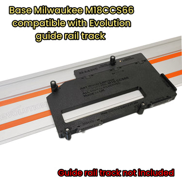 Milwaukee M18CCS66 2732-20 circular saw adapter guide rail base compatible with EVOLUTION guide rail track