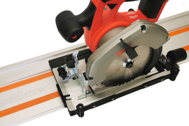 Milwaukee HD18CS 2630-20 circular saw adapter guide rail base compatible with EVOLUTION guide rail track