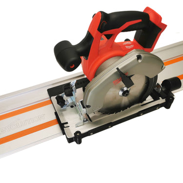 Milwaukee HD18CS 2630-20 circular saw adapter guide rail base compatible with EVOLUTION guide rail track