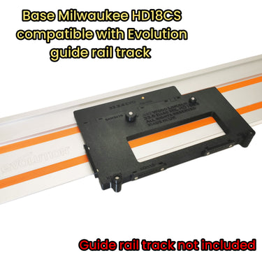 Milwaukee HD18CS 2630-20 circular saw adapter guide rail base compatible with EVOLUTION guide rail track