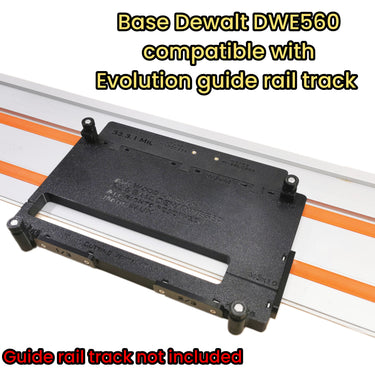 Dewalt DWE560K-GB DWE560-LX DWE560 circular saw adapter guide rail base compatible with EVOLUTION guide rail track