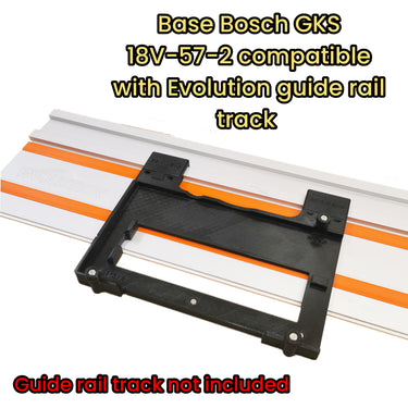 Bosch GKS18V-57-2 circular saw adapter guide rail base compatible with EVOLUTION guide rail track