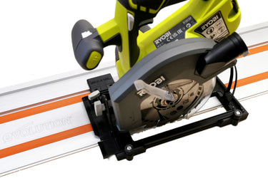 Ryobi R18CSP-0 circular saw adapter guide rail base compatible with EVOLUTION guide rail track