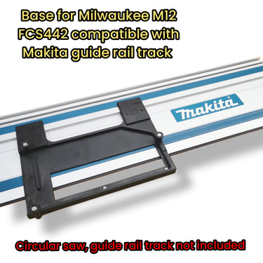 Milwaukee M12FCS442 2521-20 circular saw adapter guide rail base compatible with MAKITA guide rail track