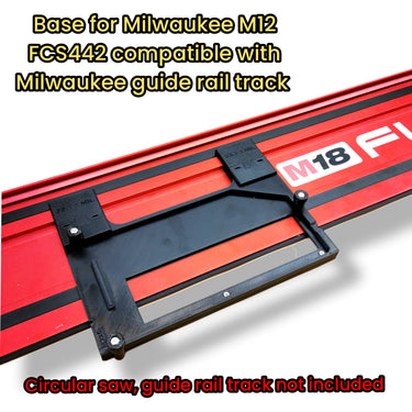 Milwaukee M12FCS442 2521-20 circular saw adapter guide rail base compatible with MILWAUKEE guide rail track