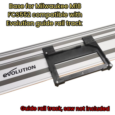 Milwaukee M18FCS552 2833-20 circular saw adapter guide rail base compatible with EVOLUTION guide rail track
