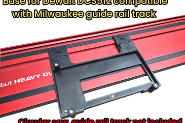 Dewalt DCS512 circular saw adapter guide rail base compatible with MILWAUKEE guide rail track