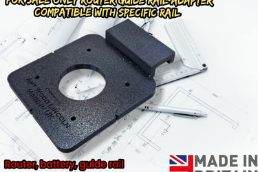 Ryobi RTR18-0 P601 router adapter guide rail TRIMMER base compatible with EVOLUTION guide rail track