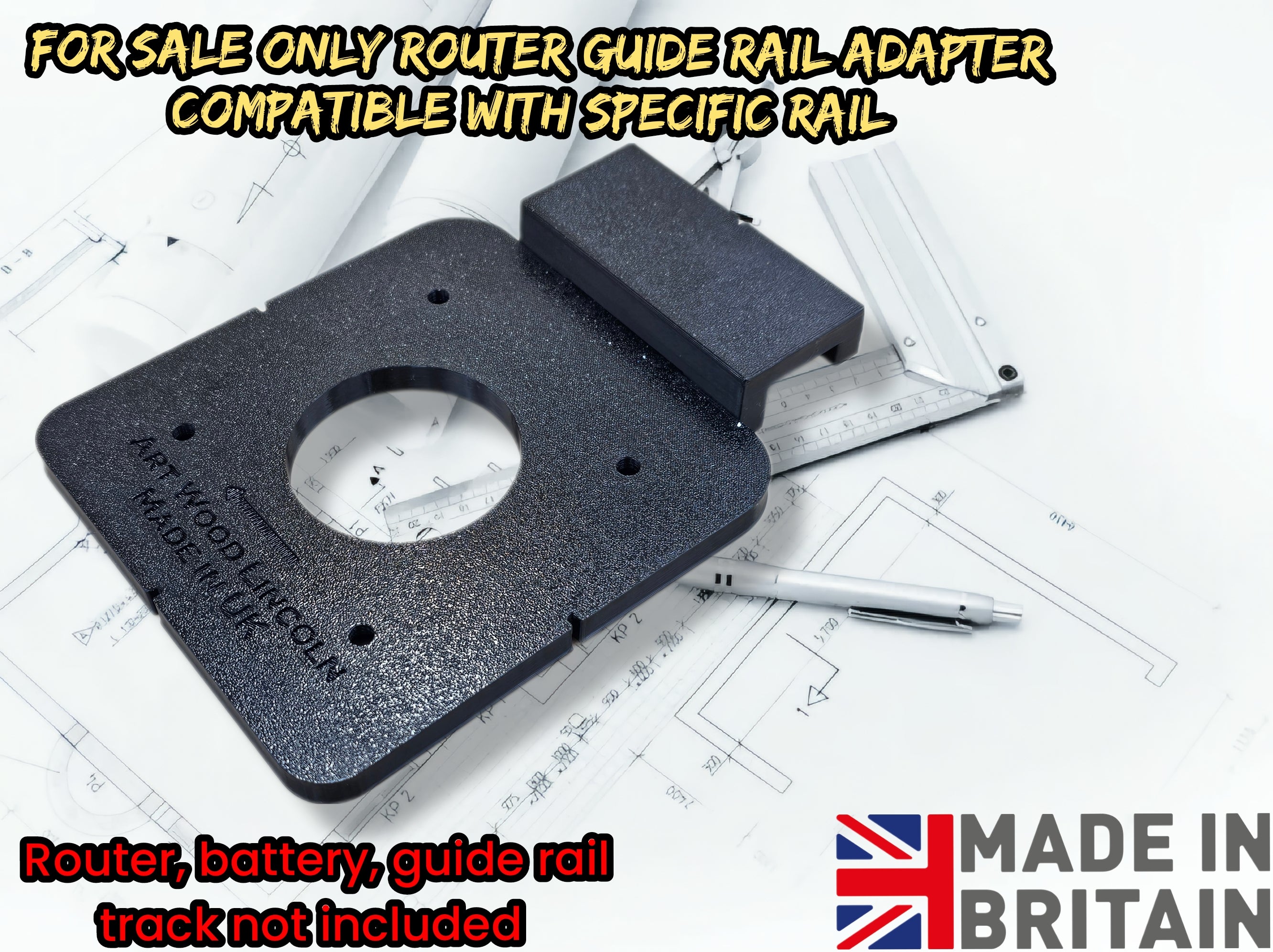 Makita DRT50 RT0700 RT0702 XTR01Z router adapter guide rail TRIMMER ba ...