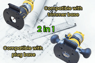 Dewalt DCW600 DCW604 D26200 router 2in1 adapter guide rail TRIMMER & PLUG base compatible with FESTOOL guide rail track