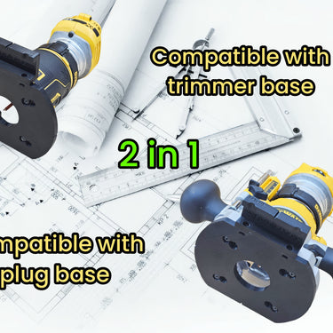 Dewalt DCW600 DCW604 D26200 router 2in1 adapter guide rail TRIMMER & PLUG base compatible with FESTOOL guide rail track