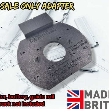 Makita DRT50 RT0700 RT0702 XTR01Z router 2in1 adapter guide rail TRIMMER & PLUG base compatible with EVOLUTION guide rail track