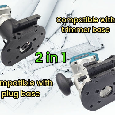 Makita DRT50 RT0700 RT0702 XTR01Z router 2in1 adapter guide rail TRIMMER & PLUG base compatible with EVOLUTION guide rail track