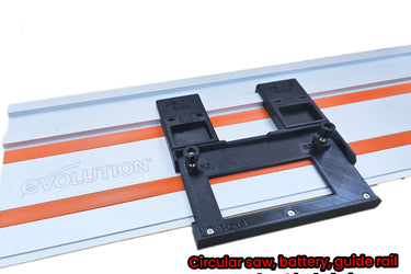 Bosch GKS12V-26 circular saw adapter guide rail base compatible with EVOLUTION guide rail track