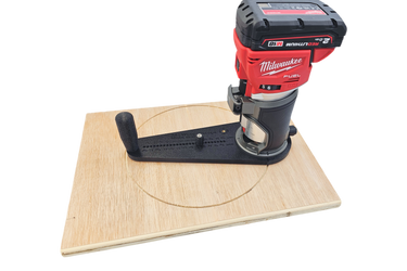 Milwaukee M18 FRT 2in1 router base Offset Circle Jig 120-370mm
