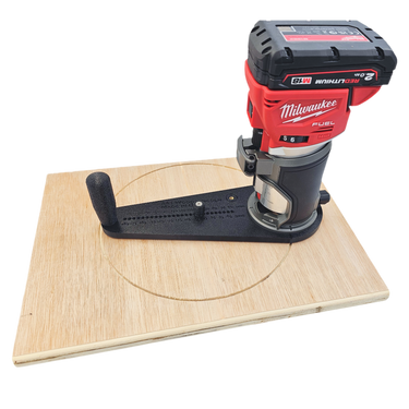 Milwaukee M18 FRT 2in1 router base Offset Circle Jig 120-370mm