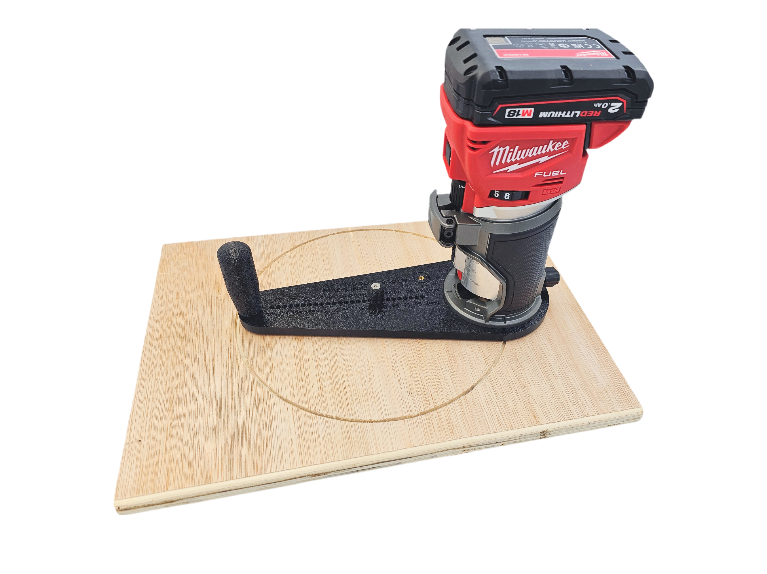Base Offset Milwaukee M18 FRT 2in1 router base Offset Circle Jig 120-370mm – Art ...