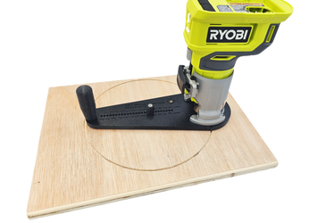 Ryobi RTR18-0 R18TR-0 2in1 router base Offset Circle Jig 120-370mm