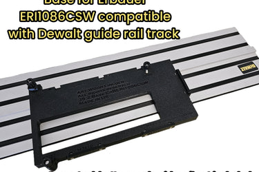 Erbauer ERI1086CSW circular saw adapter guide rail base compatible with DEWALT guide rail track