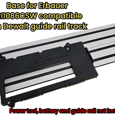 Erbauer ERI1086CSW circular saw adapter guide rail base compatible with DEWALT guide rail track