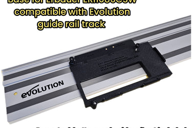 Erbauer ERI1086CSW circular saw adapter guide rail base compatible with EVOLUTION guide rail track
