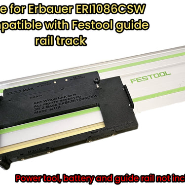 Erbauer ERI1086CSW circular saw adapter guide rail base compatible with FESTOOL guide rail track