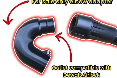 Adapter elbow 90 Degree DEWALT DCS520 DWS520 plunge saw Vacuum Hose Airlock