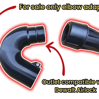 Adapter elbow 90 Degree DEWALT DCS520 DWS520 plunge saw Vacuum Hose Airlock