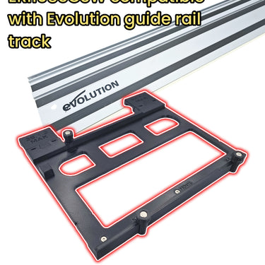 Erbauer ERI1085CSW circular saw adapter guide rail base compatible with EVOLUTION guide rail track