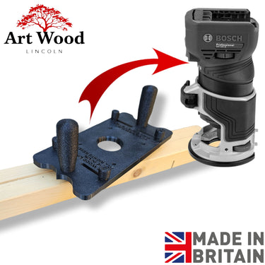 Bosch GKF18V-8 center jig adapter router base Mortises Groove Slotting