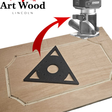 Erbauer ERI1111ROU Triangular Triangle trim router sub-base door pattern