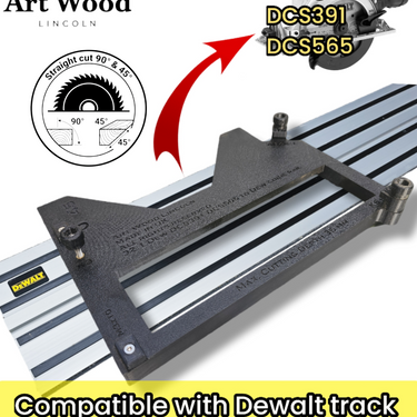 Dewalt DCS391 DCS565 circular saw adapter guide rail base compatible with DEWALT guide rail track