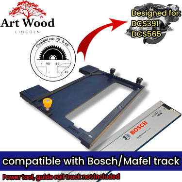 Dewalt DCS391 DCS565 circular saw adapter guide rail base compatible with BOSCH MAFELL guide rail track
