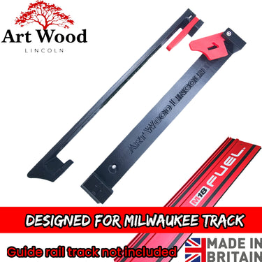 Set of wall mount holder bracket for MILWAUKEE saw guide rail track single or double slot