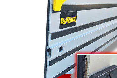 Set of wall mount holder bracket for DEWALT saw guide rail track single or double slot