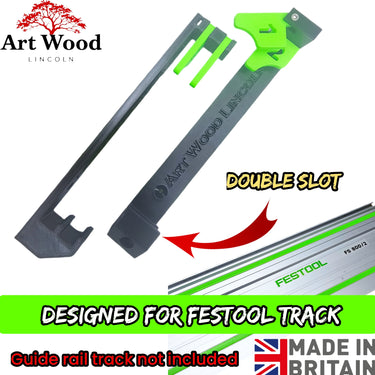 Set of wall mount holder bracket for FESTOOL saw guide rail track single or double slot