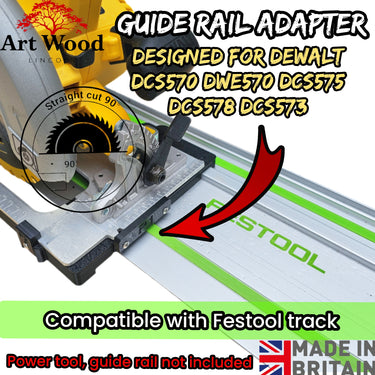 Dewalt DCS570 DWE575 DCS575 DCS578 DCS573 circular saw adapter guide rail base compatible with FESTOOL guide rail track